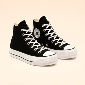 black high top playform chuck taylor converse